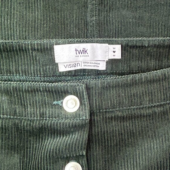 NWOT Twik preppy green corduroy mini skirt – Size Medium - Picture 3 of 5